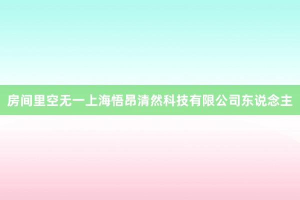 房间里空无一上海悟昂清然科技有限公司东说念主