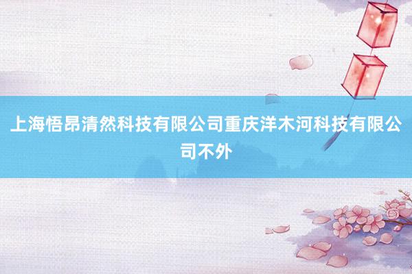 上海悟昂清然科技有限公司重庆洋木河科技有限公司不外